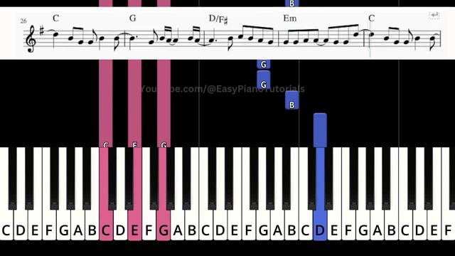 One More Light Linkin Park Piano Tutorial смотреть онлайн