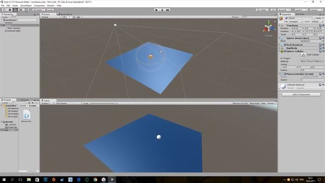 Уроки по Unity 5.5 \ урок 3 - Прикрепление камеры за игроком\ Moving the Camera смотреть онлайн