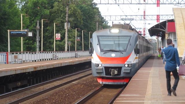 Электропоезд ЭП2Д-0004 ЦППК платформа Сколково 26.06.2019 смотреть онлайн