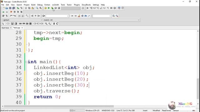 insert a new node at the beginning of singly linked list смотреть онлайн