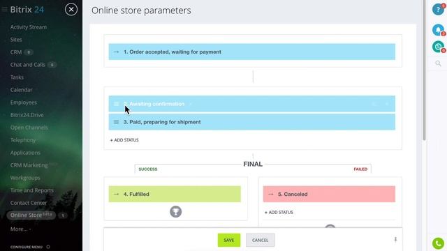 Free online store builder - configure order statuses смотреть онлайн