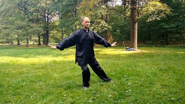 Упражнение "Мальчик молится Будде" из комплекса тайцзи-цигун мастера Чжоу И. смотреть онлайн