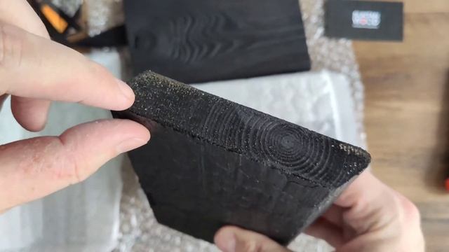 Распаковка дерева Shou Sugi Ban по японской технология обжига. Черное дерево для фасада и интерьера смотреть онлайн