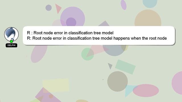 R : Root node error in classification tree model смотреть онлайн