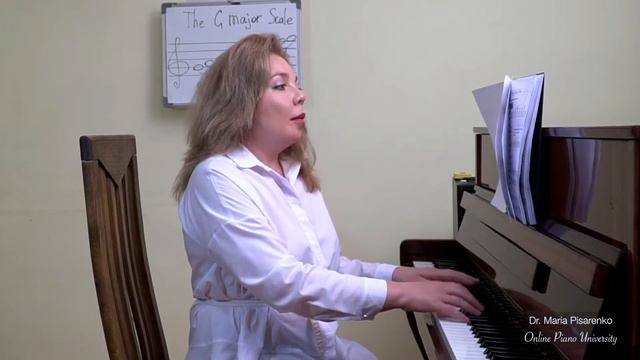 The G Major Scale. Play Piano Online with Dr. Maria (Masha) Pisarenko & Online Piano University. смотреть онлайн