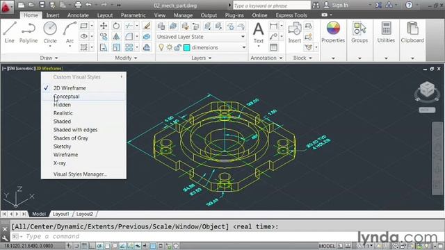 Không gian mô hình trong Autocad 2013 смотреть онлайн