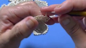 Ирландское кружево-платье.#мотивы  -"Цветок на бурдоне"  . #Knittingmotives.