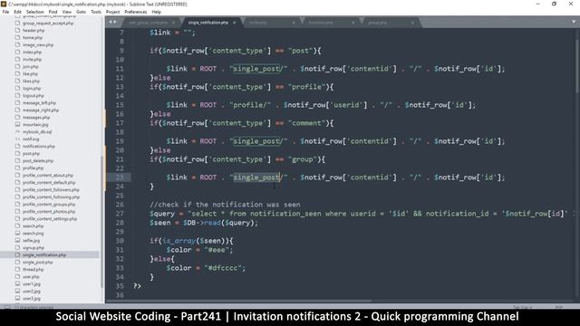 Social Website from scratch - Part 241 - Invitation notifications 2 | OOP PHP with MYSQL Database смотреть онлайн