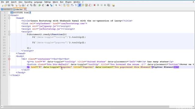 036 Bootstrap PopOver смотреть онлайн