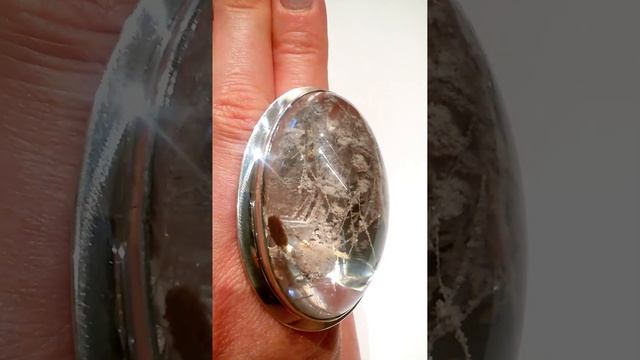 Кольцо Природа кварц с включениями,кованое серебро 925 #sunsveti #jewellery #magic #nature #short