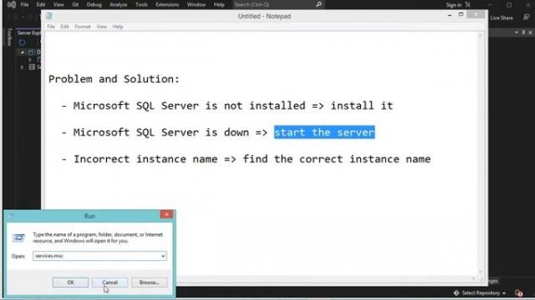 Fix SQL Server Error : A network-related or instance-specific error has occurred