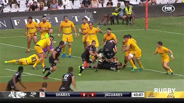 Sharks hold on against Jaguares смотреть онлайн