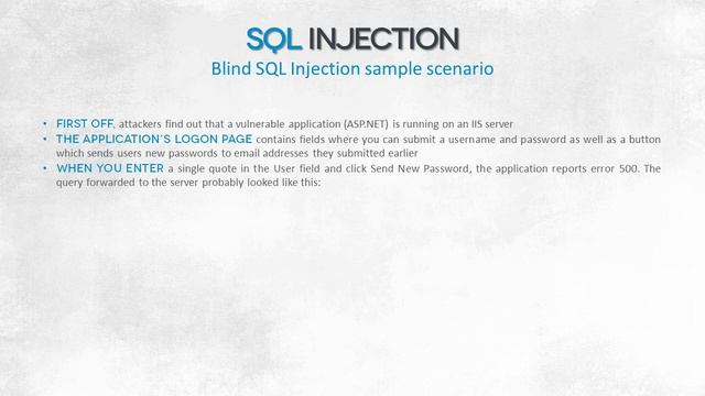 82 Blind SQL Injection смотреть онлайн