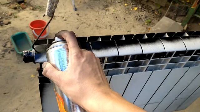 Покраска радиатора (батареи) отопления в черный цвет смотреть онлайн