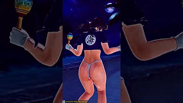 [MMD HS2] 尻ダンス Nyotengu 女天狗 DoA 用紐水着 下着で 素晴らしい 허니셀렉트2 46