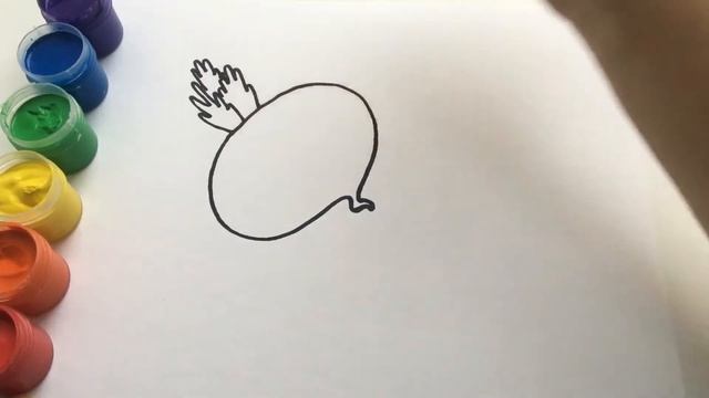 Рисуем овощи - РАСКРАСКА ДЛЯ ДЕТЕЙ - Морковь, картошка, свёкла смотреть онлайн