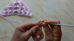 Шикарный узор для шали - ракушки.