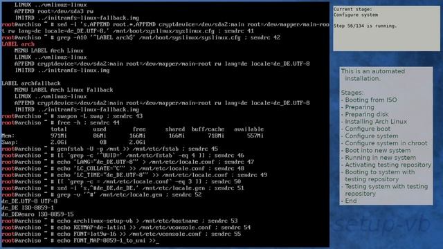 Arch Linux installation recording to kernel 5.14.10-arch1-1 (testing) смотреть онлайн