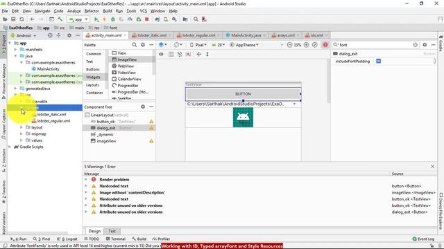 Android #021 (2 of 2) Working with ID, Typed Array, Font and Style Resources - CDPatel Digital Room смотреть онлайн