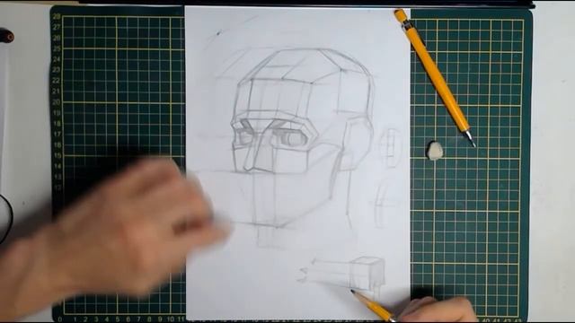 Построение головы. Академический рисунок. смотреть онлайн