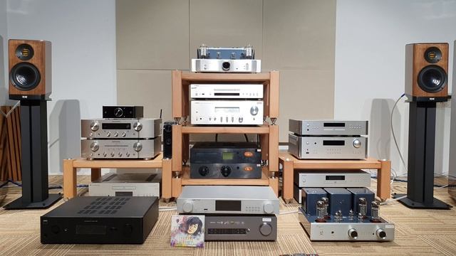 Elac Vela 403+ Cambrigde CXA81+ CD 851 Azur