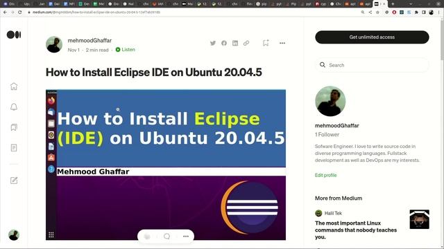 How to install Eclipse (IDE) on Ubuntu 20.04.5 смотреть онлайн