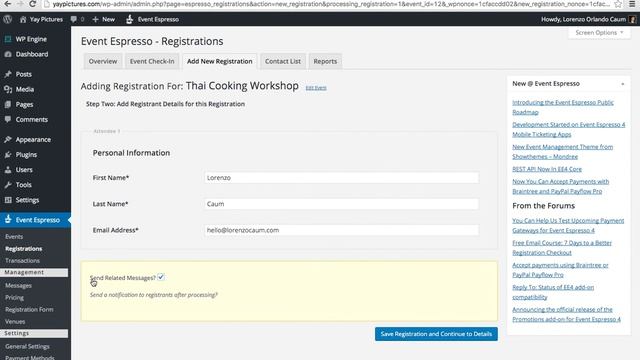 How to manually register a registrant/attendee through your WordPress dashboard смотреть онлайн