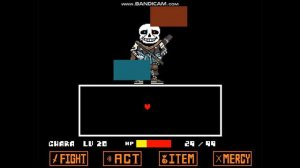 Прохождение инк санса 1 фаза без пирогов | Undertale Ink! Sans 0.4.5
