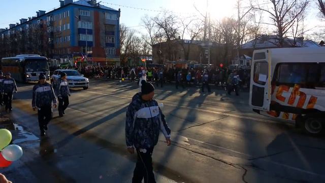 Олимпийский огонь в Южно-Сахалинске смотреть онлайн