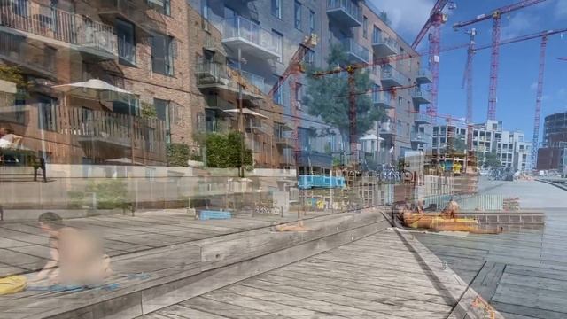 4K Walking tour, Sandkaj Beach Copenhagen, Denmark, September 2021, Travel Denmark #DK смотреть онлайн