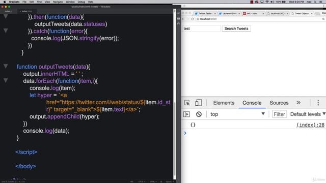 JSON+AJAX+API 1408 Output Tweet Data смотреть онлайн