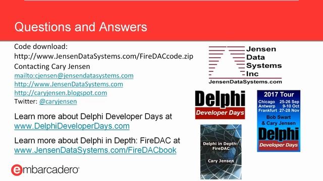 FireDAC in Depth with Cary Jensen смотреть онлайн