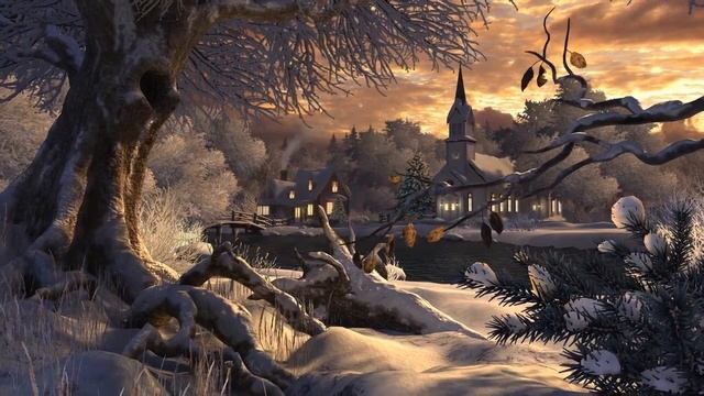 Зимний лес (волшебная мелодия с красивой анимацией) смотреть онлайн