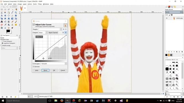 GIMP 2.8.16 Tutorials - 20 - Curves