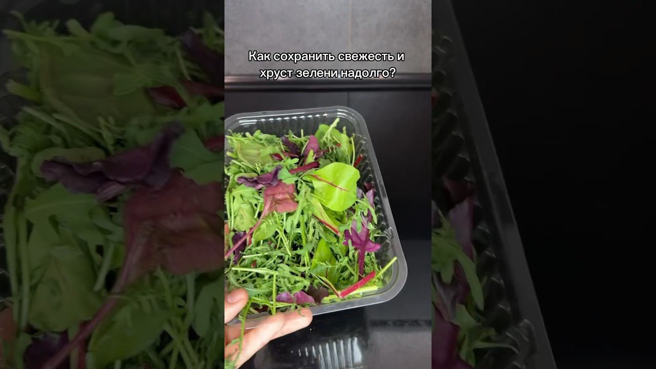 Как сохранить свежесть и хруст зелени надолго? #хранение #restock #asmr
