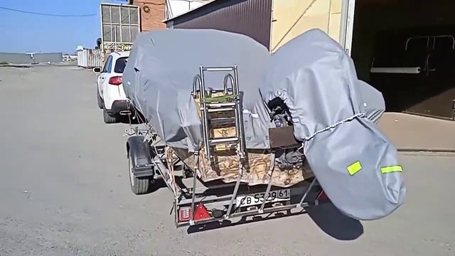 Тент на лодку КАСАТКА 520 наш сайт Tentnalodku.ru #boatcover