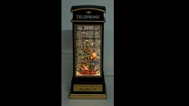 Сувенир с подсветкой "Новогодний снегопад" 10,4*10,4*24,8 см (работает от 3*АА и USB+музыка) смотреть онлайн