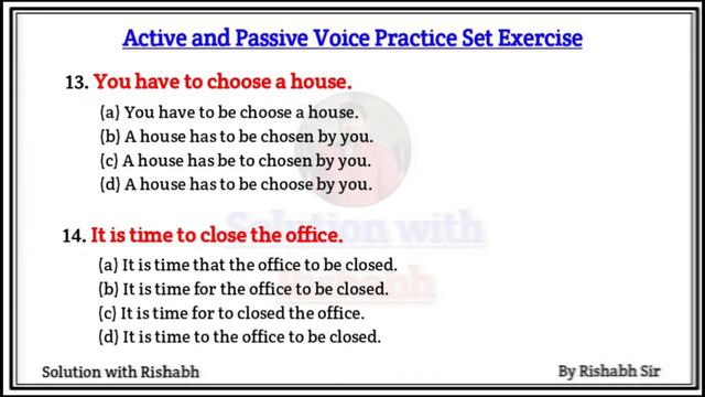 Active and Passive voice Practice set | Active and Passive voice exercise | Active and Passive voic смотреть онлайн