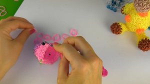 Жирафик Жорик из резинок Лумигуруми Как сплести Жирафа на крючке Часть -1.