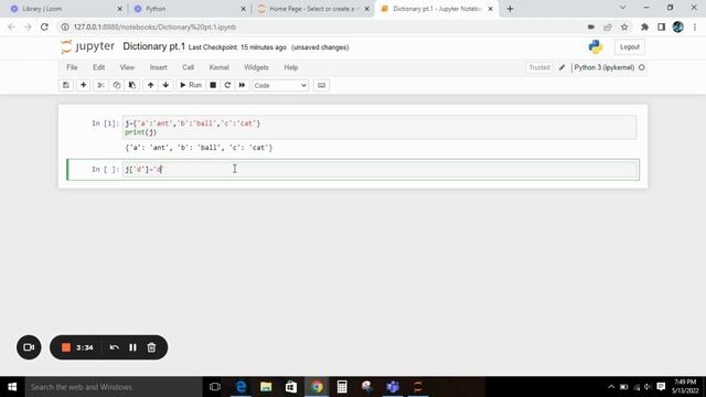Basic syntaxes of dictionary | Python смотреть онлайн