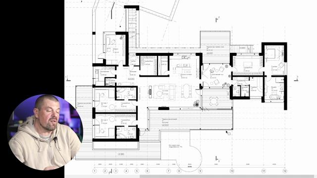 Красивый дом на лесном участке. Модель arrchicad | планировка | генплан смотреть онлайн