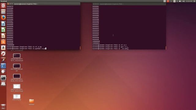 Demonstration of Python program execution and C program Execution time difference смотреть онлайн