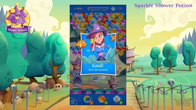 Bubble Witch 2 Saga - Sparkle Shower Potion, Magic School смотреть онлайн
