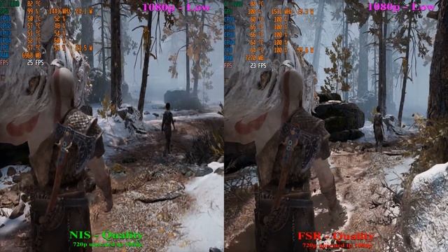 GT 1030 | God Of War | NIS vs FSR | 1080p - Ultra, Quality. Balanced смотреть онлайн