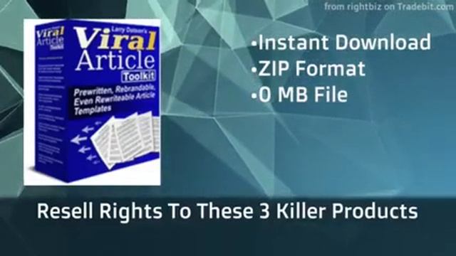Resell Rights To These 3 Killer Products смотреть онлайн