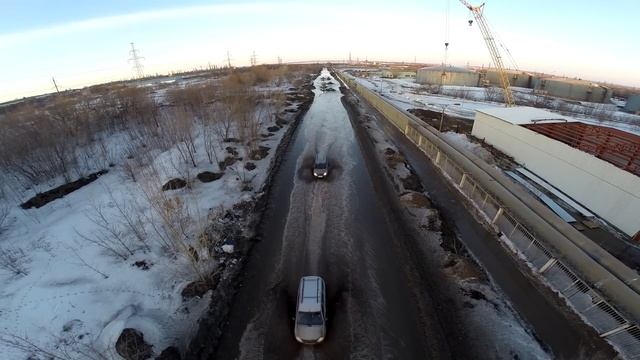 Лужа на улице Карла Маркса г. Самара