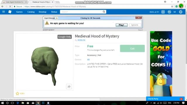 How to get the Medieval Hood of Mystery ROBLOX in 2018 смотреть онлайн