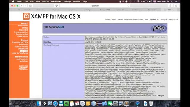 Instalacion de XAMPP en OS X + Ejemplo PHP смотреть онлайн