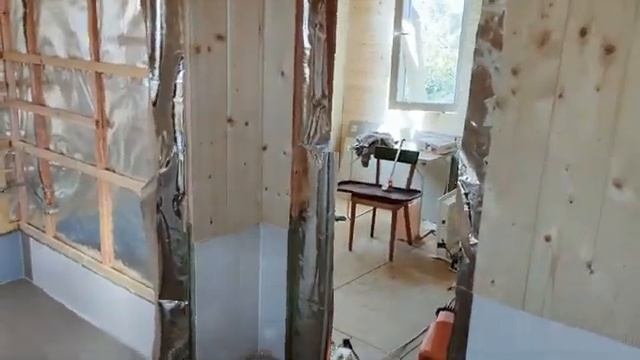 Баня ч.40 Отделка стен мойки и вентиляция смотреть онлайн