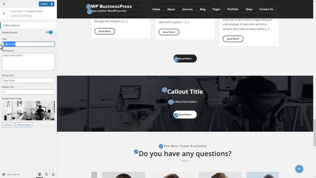 WP BusinessPress Premium WordPress Theme: How To Edit Callout - Part 10 смотреть онлайн